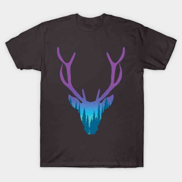 Deer Head Illustration T-Shirt by Folkbone